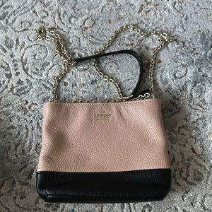 Kate Spade Jackson Street Ellery Ginger Tea/Black Leather Crossbody Bag!!